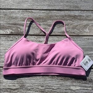 Lululemon Flow Y Bra Nulu A–C Cups Pink‎ Frosting size 10 NWT 🩷